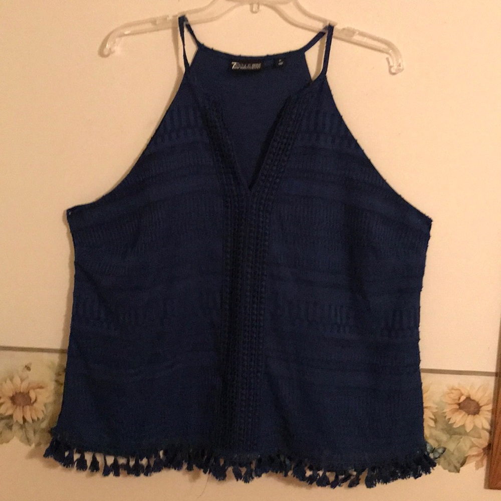 Navy blue top